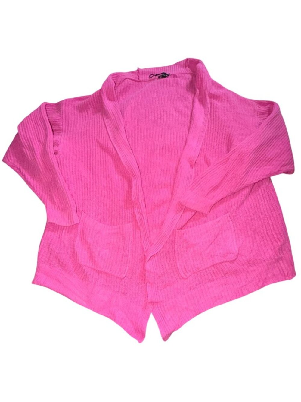 Express Pink Open Front Ribbed Cardigan Knit Sweater-S